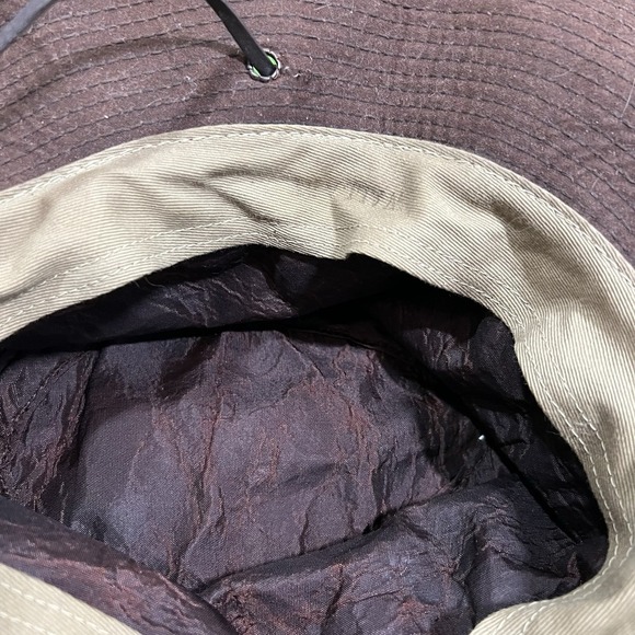 Outback Trading Co Hat Men Sm/MED  Brown Wallaby Oilskin Western Yellowstone USA - Picture 5 of 8